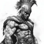 Espartano blanco y negro.