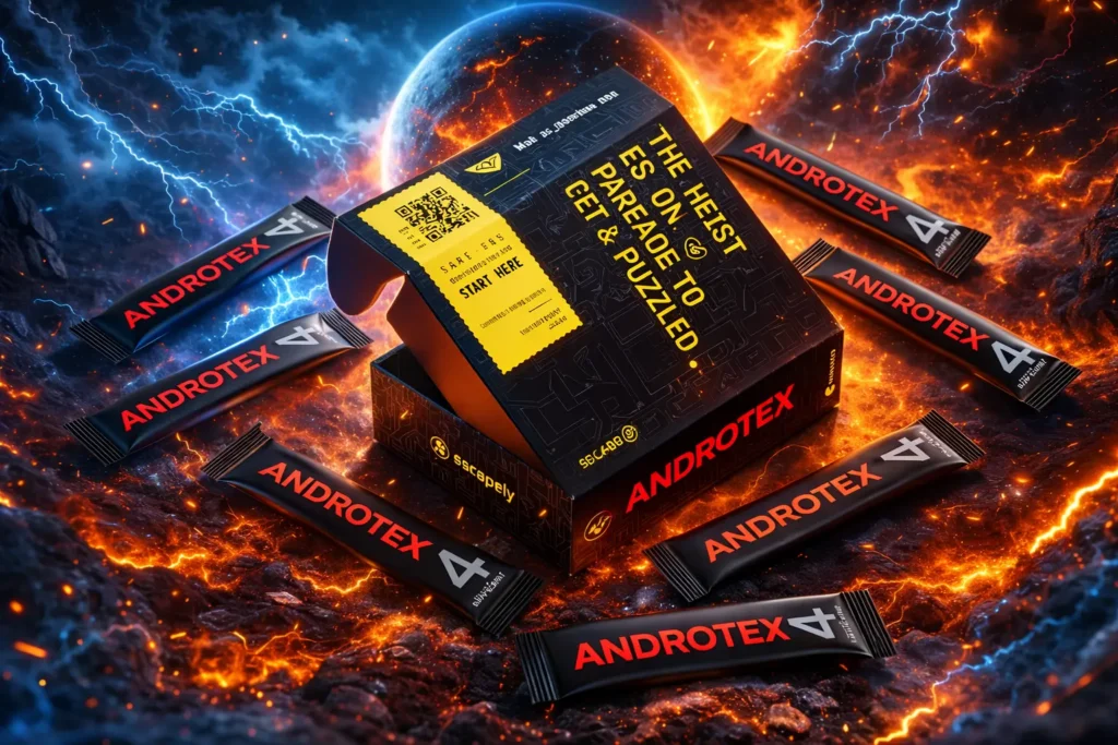 Envase androtex con sobres alrededor.